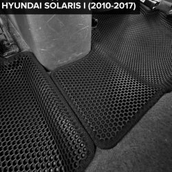 3D коврики EVA с бортами Hyundai Solaris I седан, хэтчбек (2010-2017)