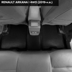 3D коврики EVA с бортами Renault Arkana I 4WD (2019-н.в.)