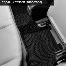 3D коврики EVA с бортами Nissan Almera N16 седан, хэтчбек (2000-2006)