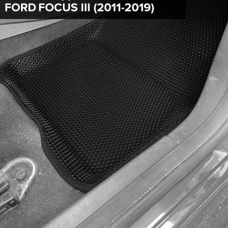 3D коврики EVA с бортами Ford Focus III рестайлинг седан, хэтчбек, универсал (2014-2019)