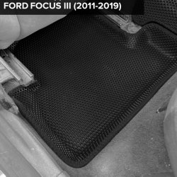 3D коврики EVA с бортами Ford Focus III рестайлинг седан, хэтчбек, универсал (2014-2019)