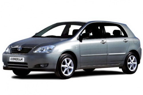 2D коврики EVA в салон на Toyota Corolla IX E120 5D хетчбек FWD, правый руль (2000-2006)