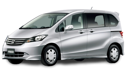 2D коврики EVA в салон и багажник на Honda Freed I, правый руль, с отдельными креслами 2-го ряда (2008-2016)