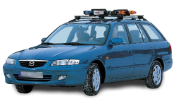 2D коврики EVA в салон на Mazda 626 Capella GW 4WD, правый руль (1997-2002)