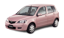 2D коврики EVA в салон на Mazda Demio II DY, правый руль (2002-2007)